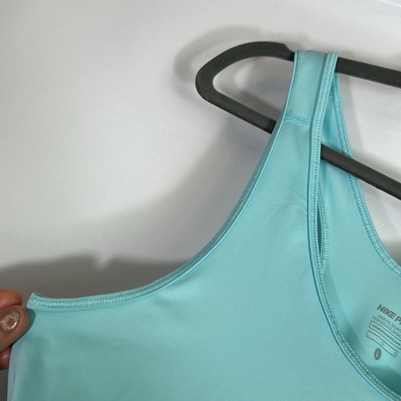 Nike Pro Bright Blue Logo Racerback Tank Top Large - Picture 4 of 7